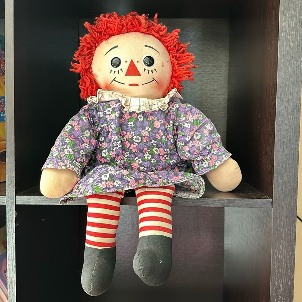 Vintage Raggedy Ann‎ Knickerbocker I Love You Doll 1960's 18"